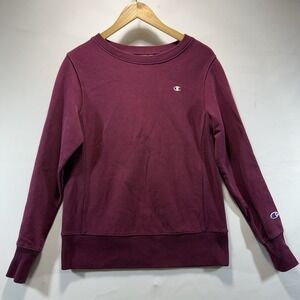 Vintage Burgundy Maroon Champion Reverse Weave Crewneck Sweatshirt Size L